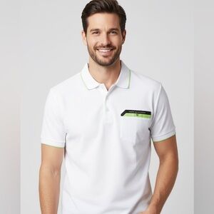 Tony Montana Turkish Cotton White Polo Shirt NWOT